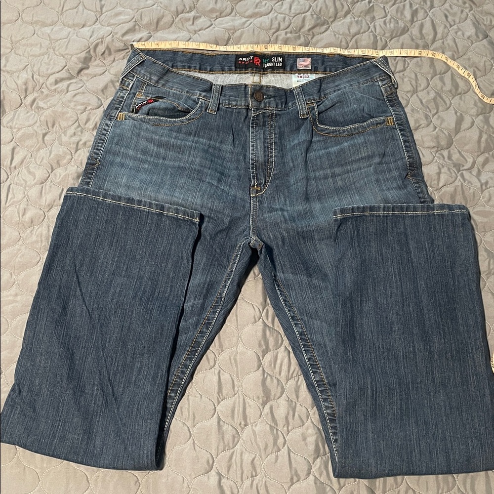 Ariat Men's Slim Straight FR Blue Jeans